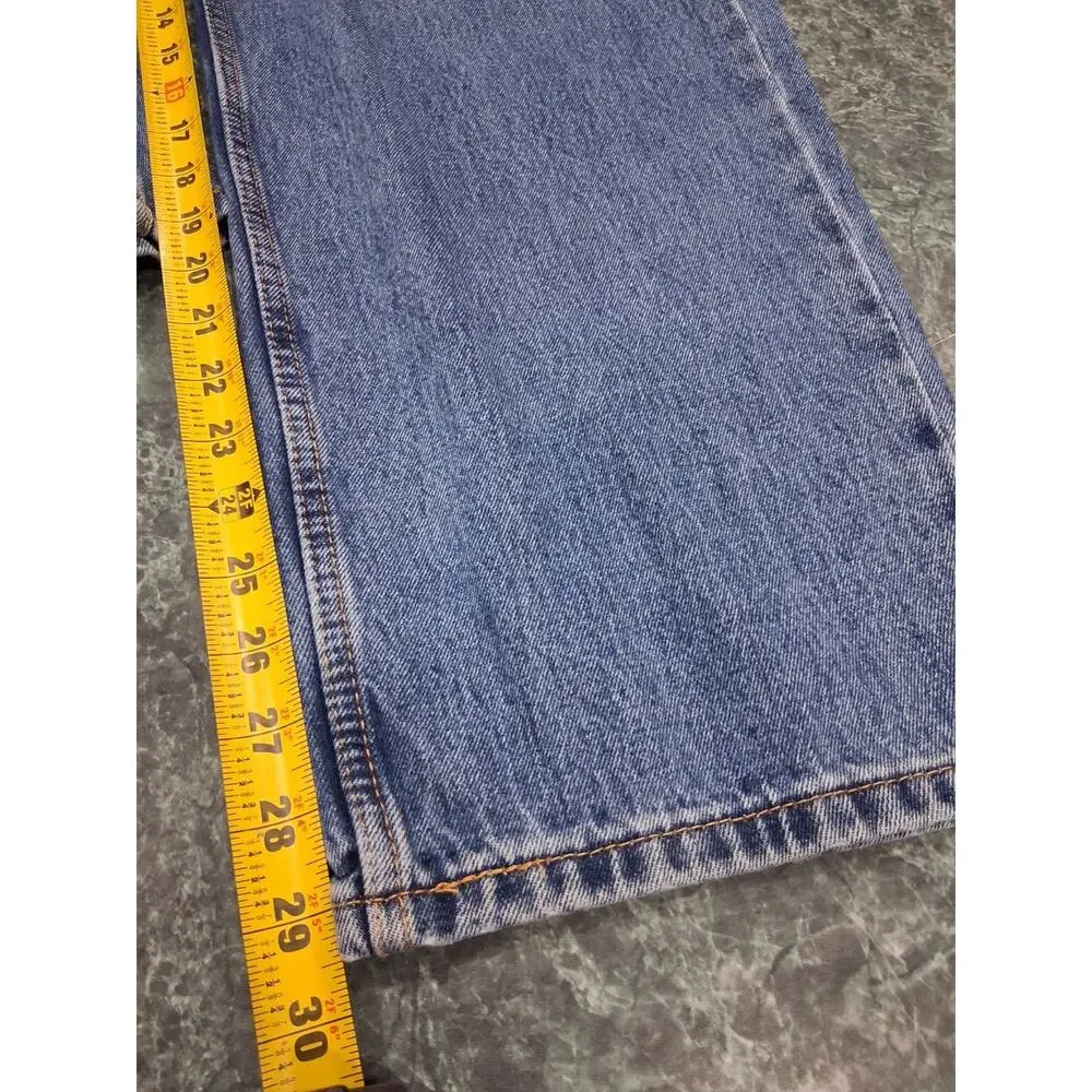 Levis 505 Jeans Mens 40x30 Blue Regular Fit Straight Leg Denim Classic 2